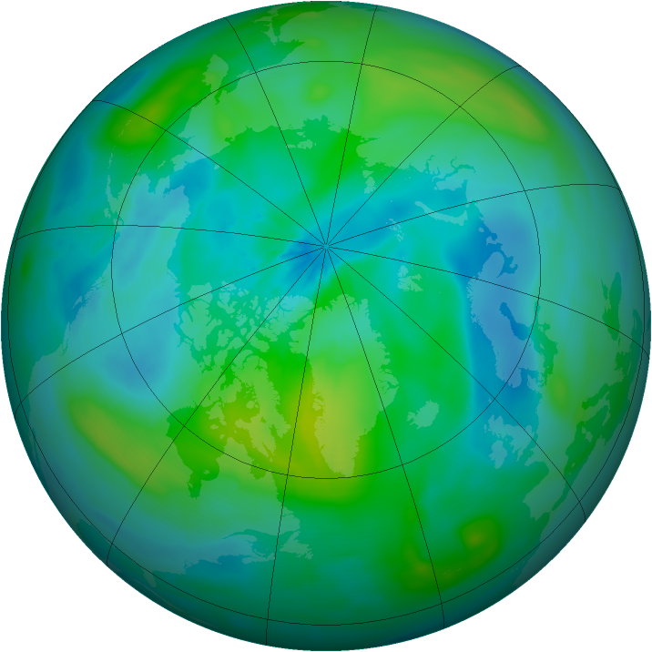 Arctic ozone map for 11 September 2014